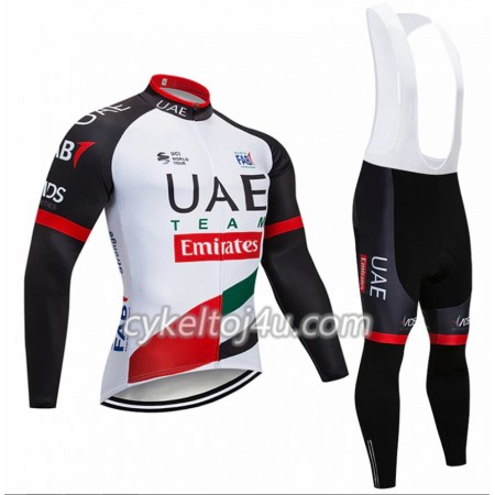 Cykeltrøje Langærmet + Bib Cykelbukser 2018 Team UAE N001